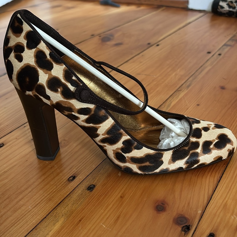 J. Crew Collection Buff Jaguar Calf-Hair Mary Janes NWT